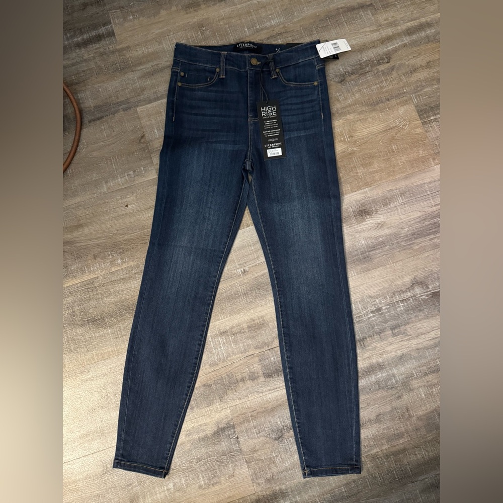 Liverpool Los Angeles High Rise Skinny Jeans Size 4/27 Dark Wash NWT Stretch - Picture 5 of 6